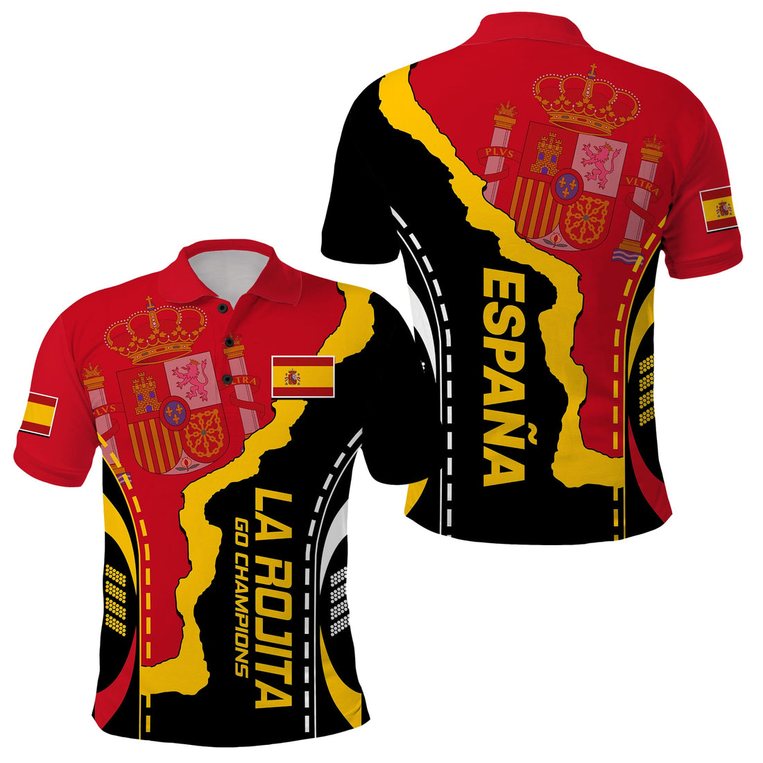 Spain Polo Shirt La Rojita Football Go Champions LT9