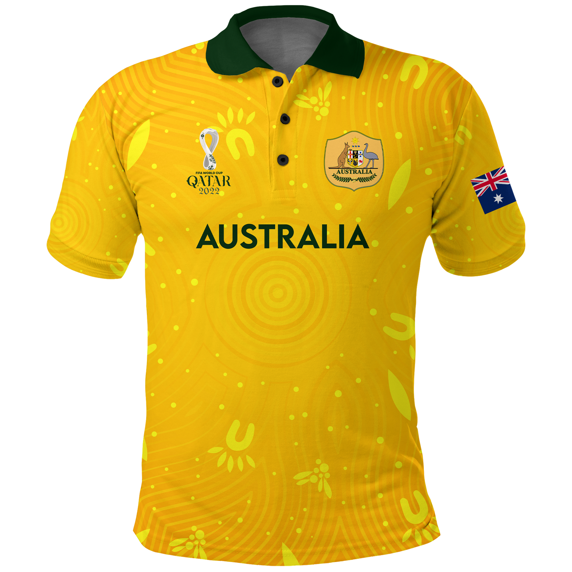 Custom Australia Polo Shirt Football 2022 LT2