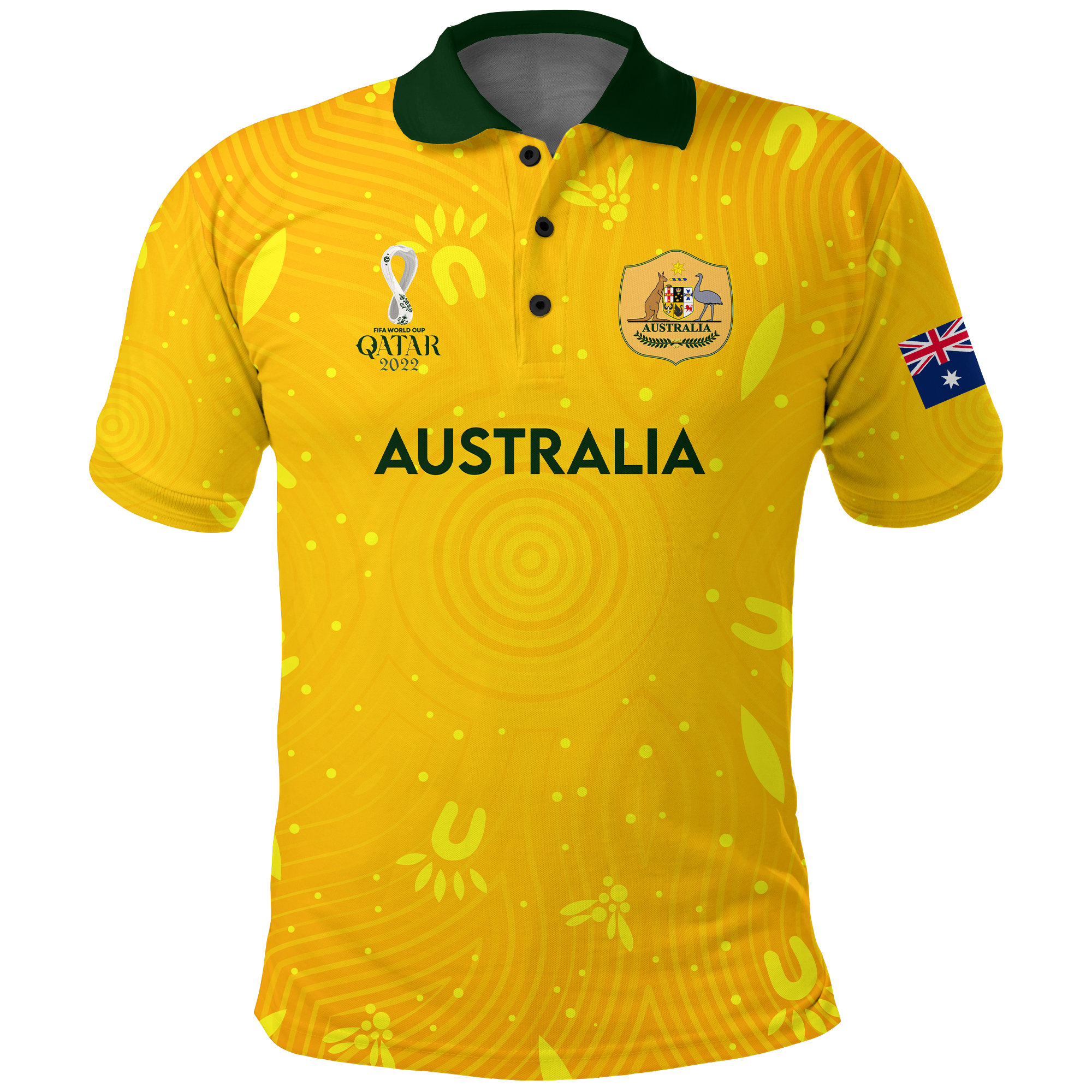 Custom Australia Polo Shirt Football 2022 LT2