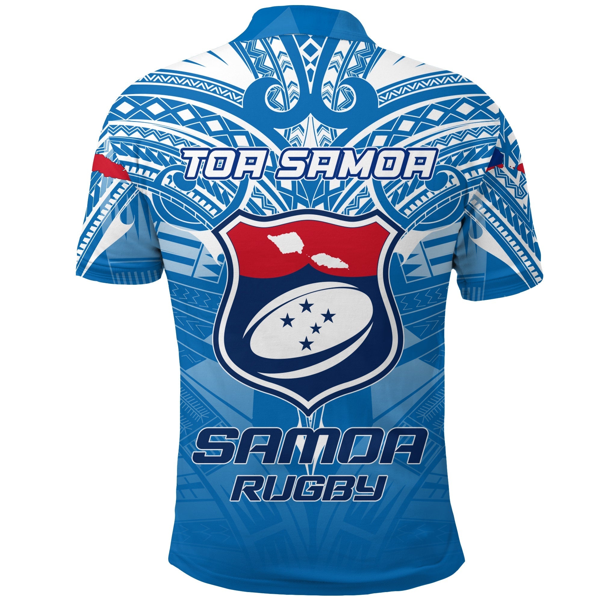 Samoa Rugby Toa Samoa Blue Style Polo Shirt LT2