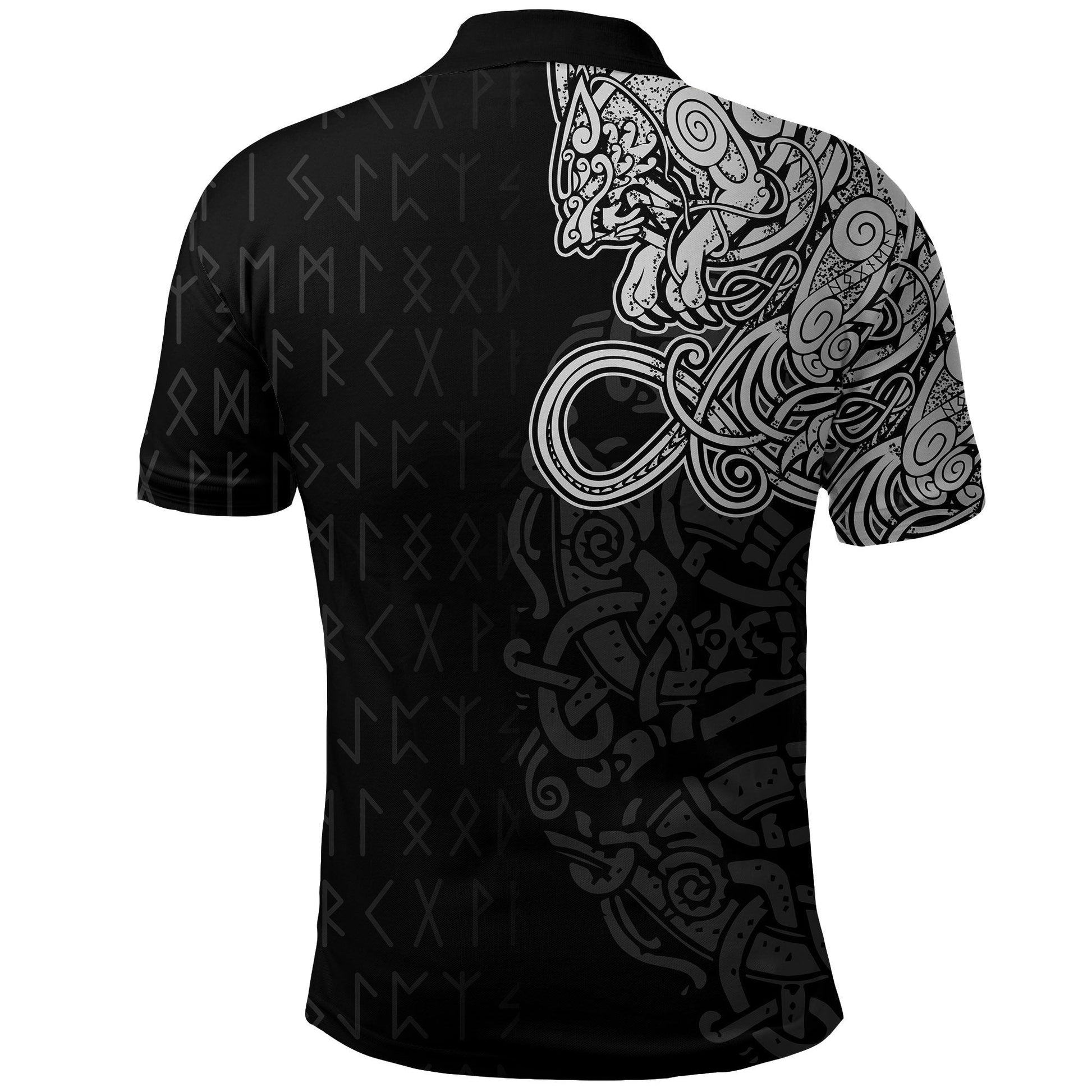 Viking Polo Shirt Fenrir Och Jormungand Special Tattoo Style RLT12