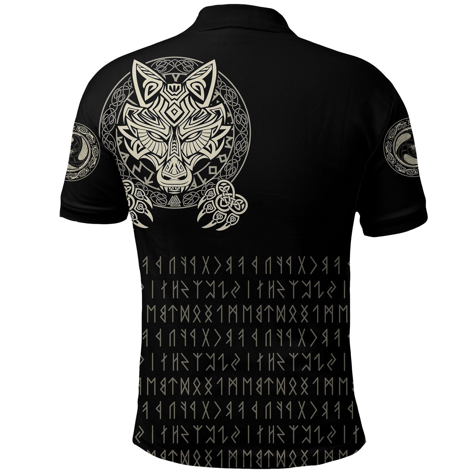 Viking Polo Shirt Nordic Wolves RLT12