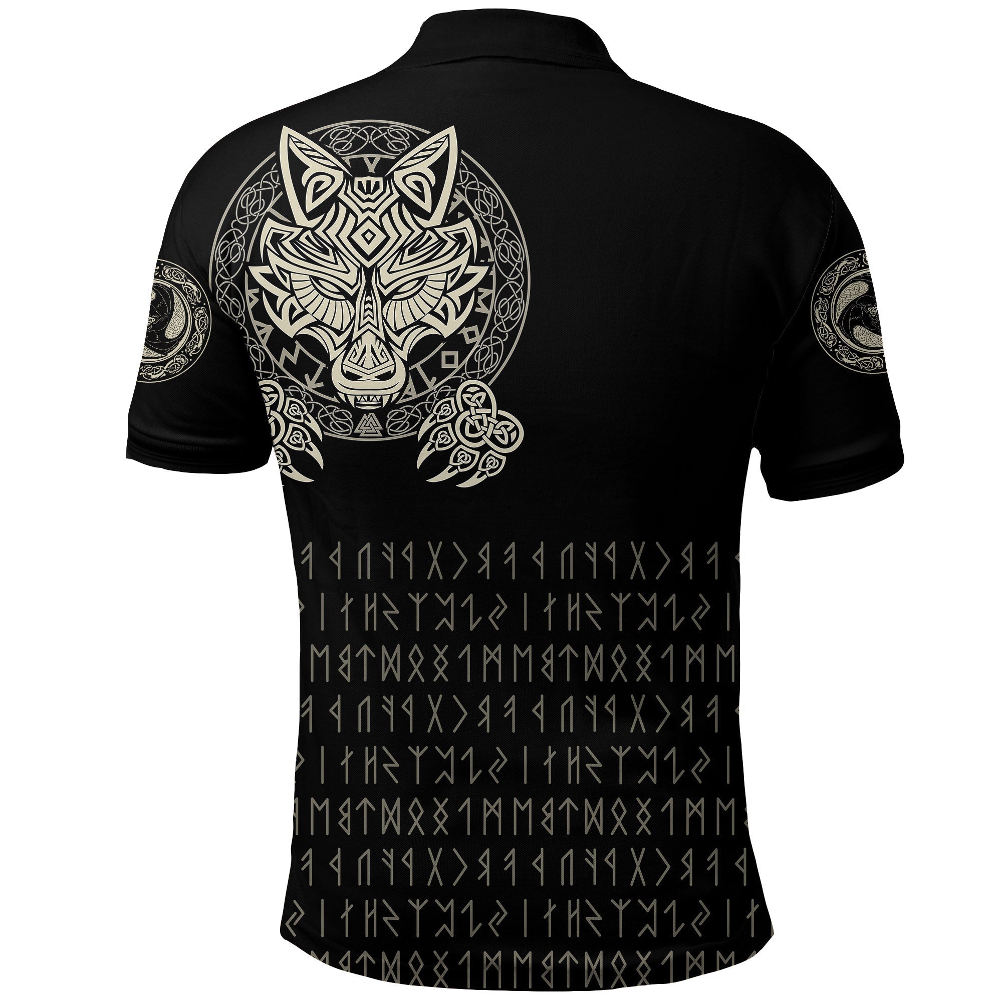 Viking Polo Shirt Nordic Wolves RLT12