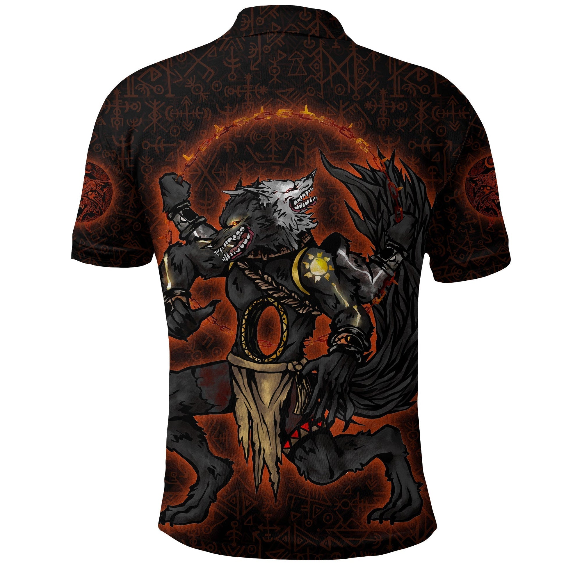 Viking Polo Shirt Skoll and Hati Artstation RLT12