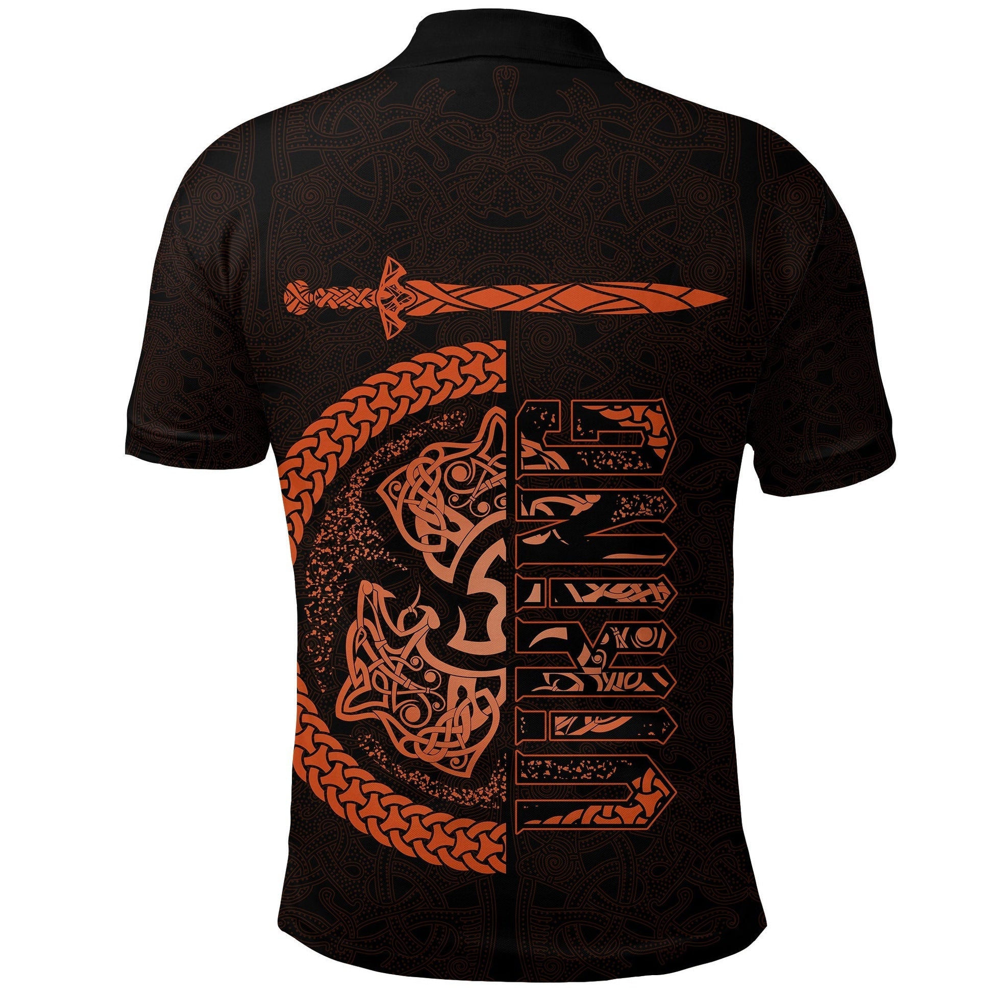 Viking Polo Shirt Fierce Wolf Totemic Animal RLT12