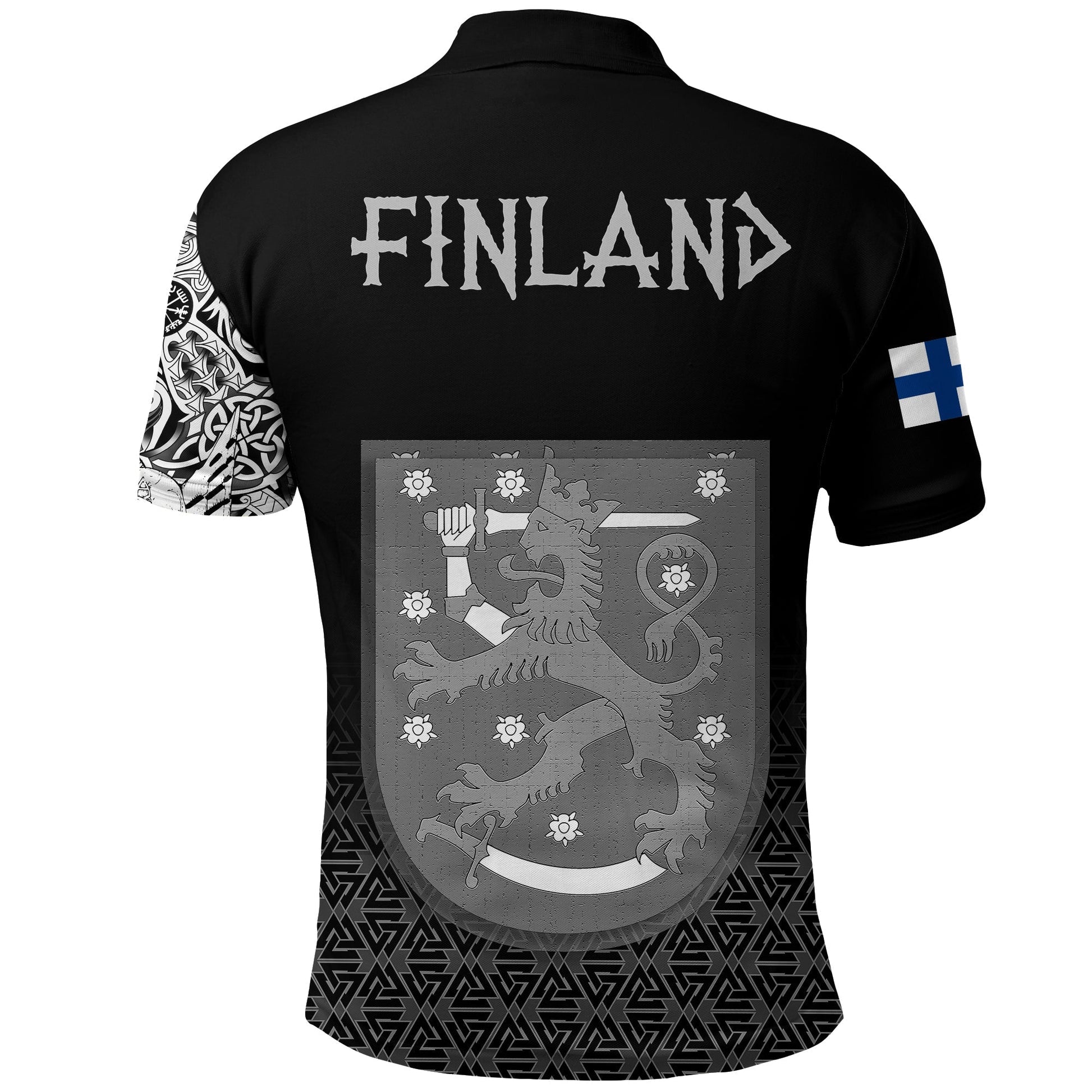 Viking Polo Shirt Finland Coat Of Arms RLT12