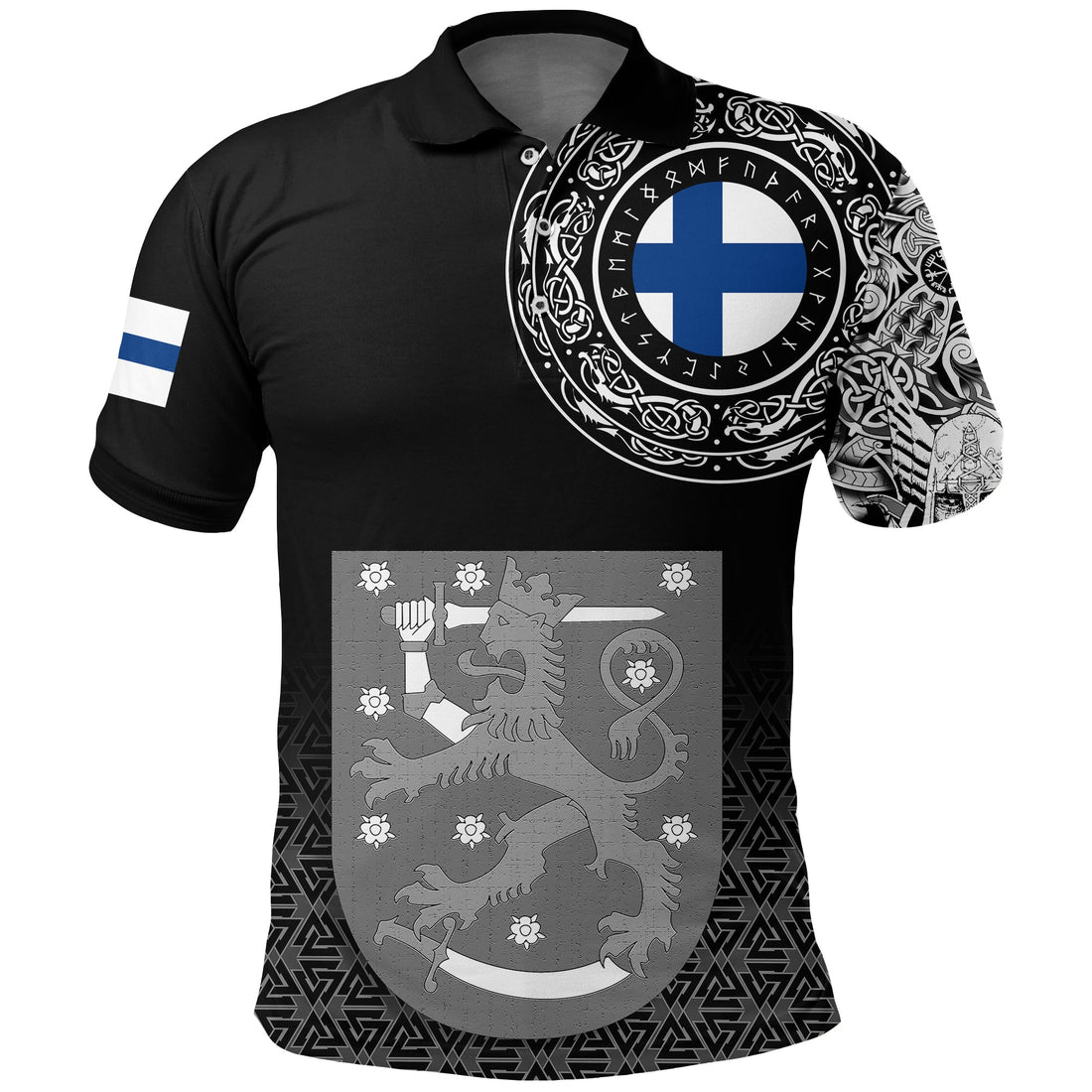 Viking Polo Shirt Finland Coat Of Arms RLT12