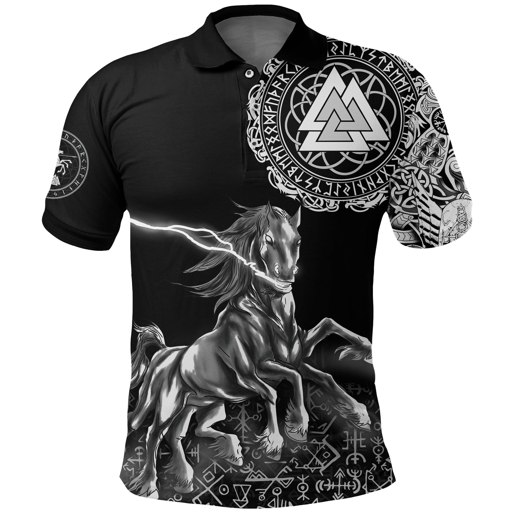 Viking Polo Shirt Sleipnir Odin RLT12