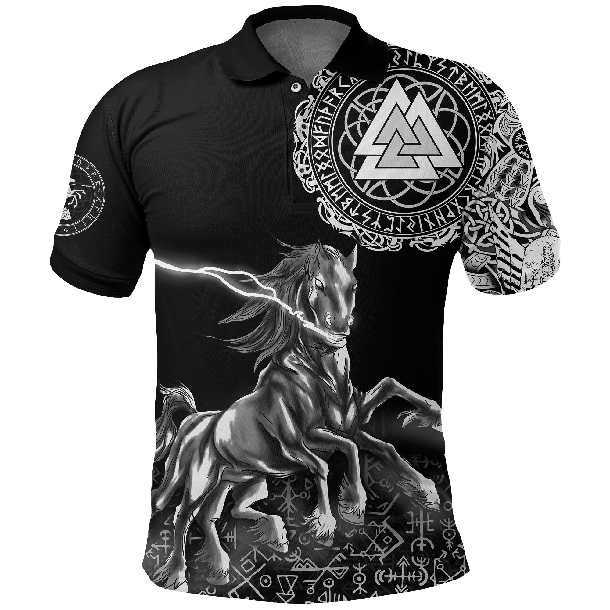 Viking Polo Shirt Sleipnir Odin RLT12