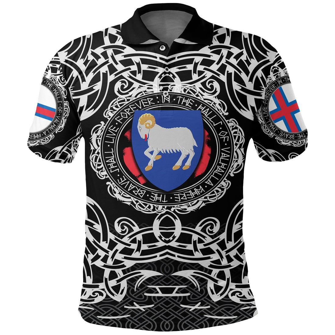Viking Polo Shirt Faroe Islands Viking Pattern RLT12