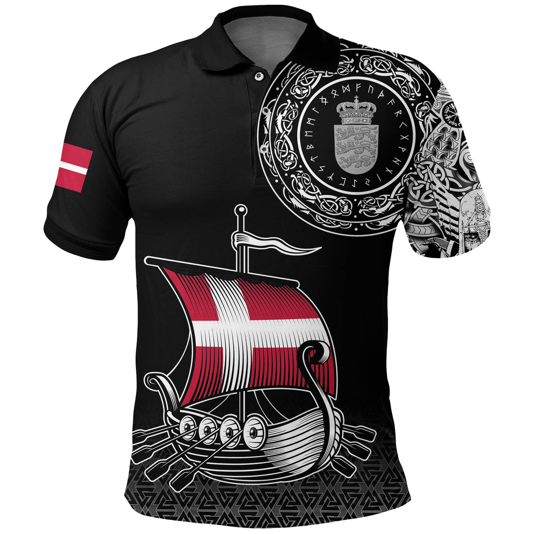 Viking Polo Shirt Danish Drakkar RLT12