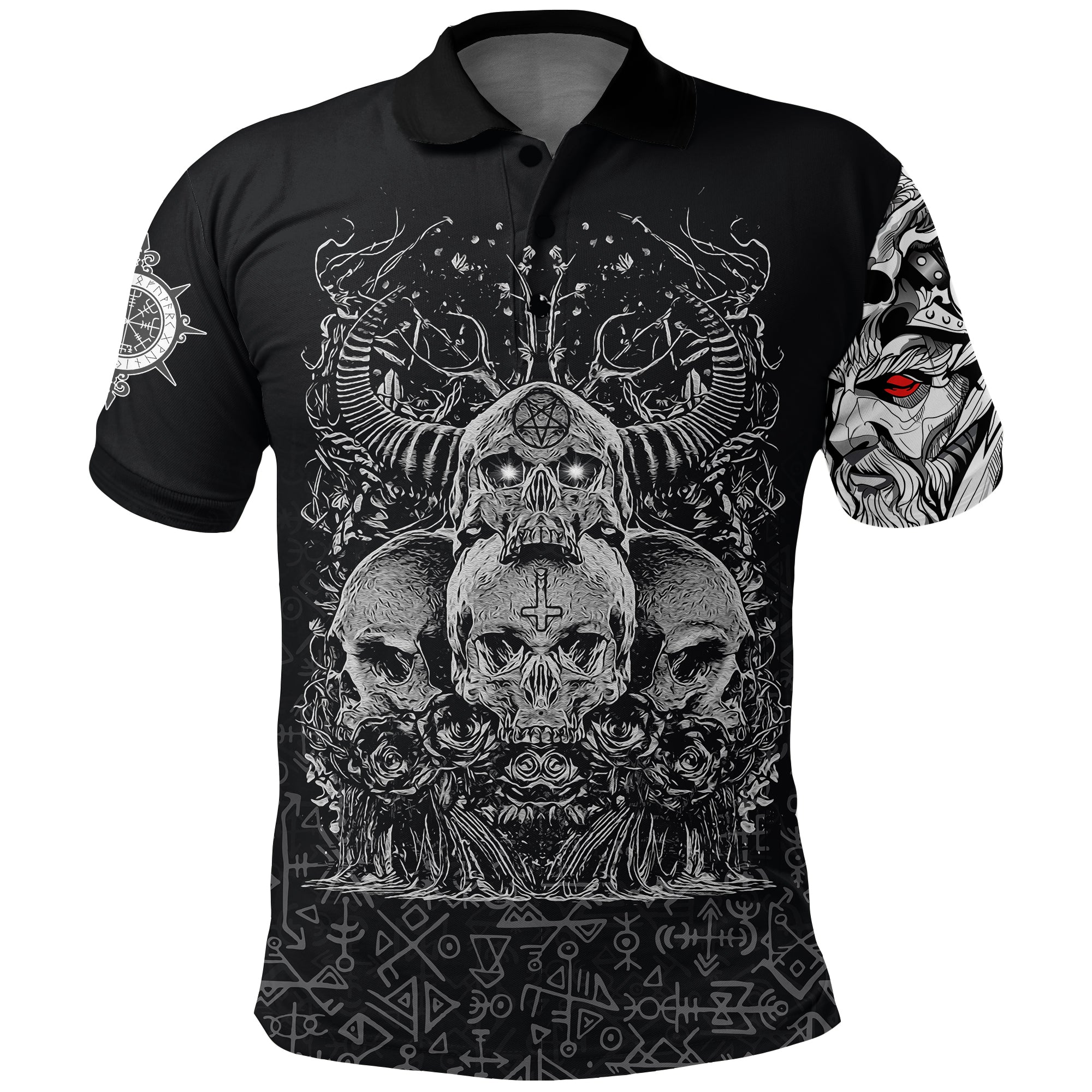 Viking Skull Honor Polo Shirt RLT12