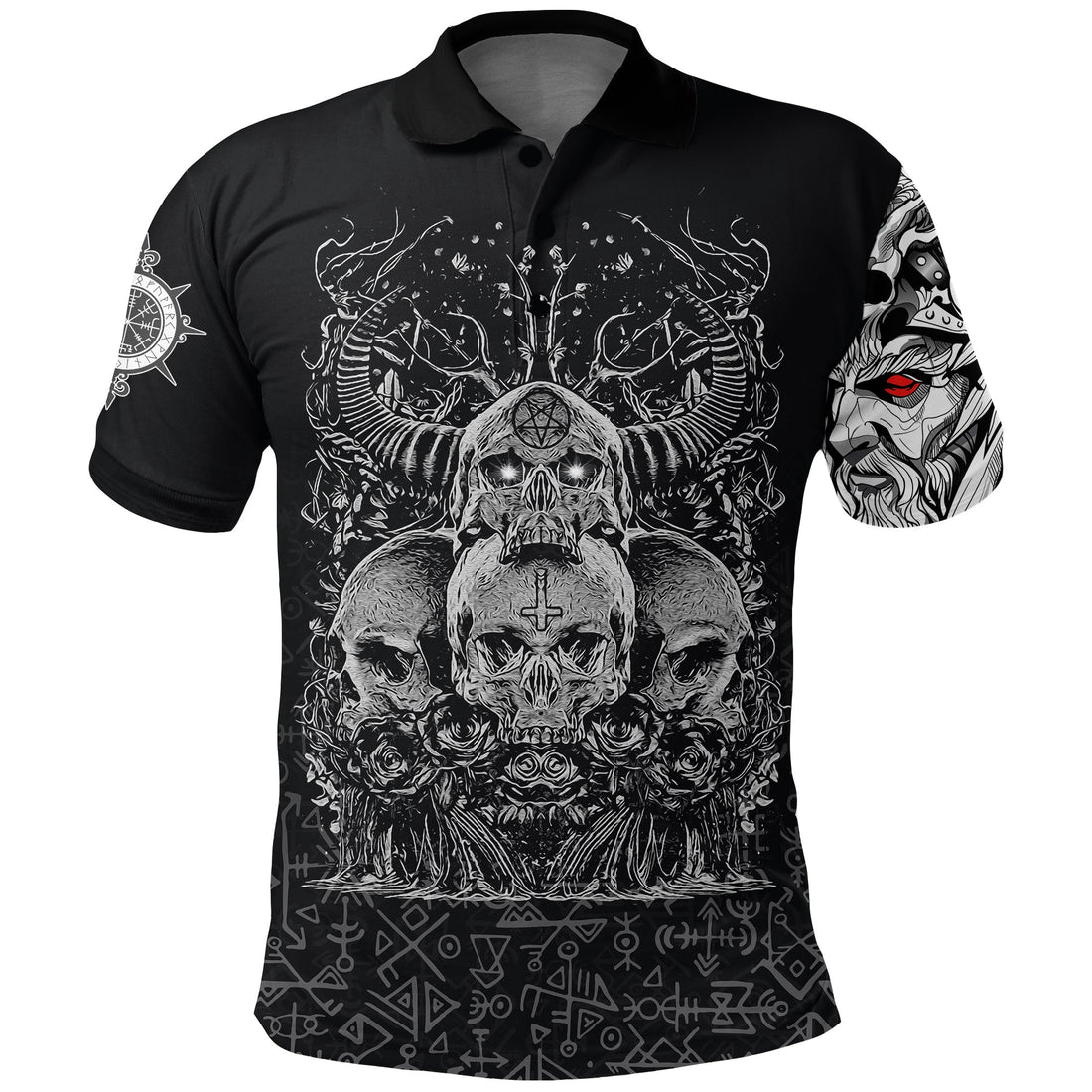 Viking Skull Honor Polo Shirt RLT12