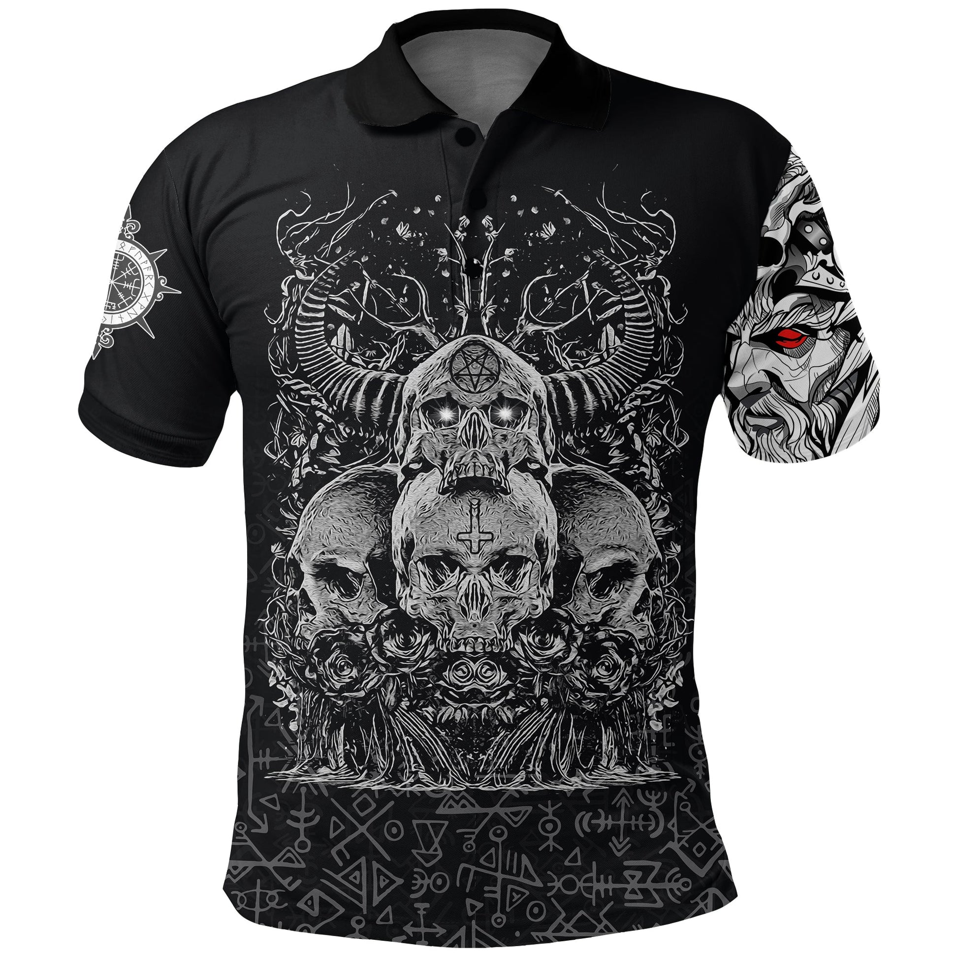 Viking Skull Honor Polo Shirt RLT12