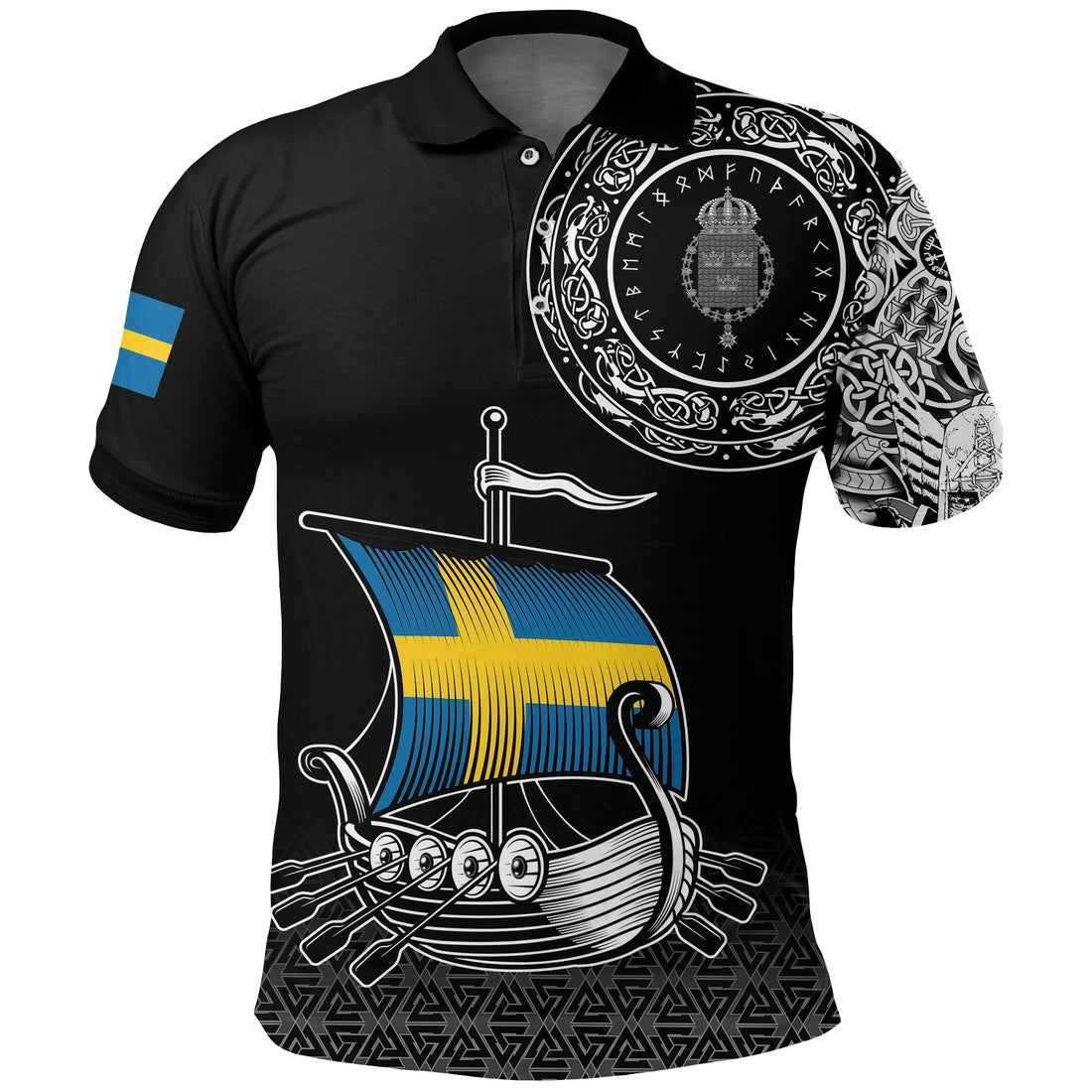Viking Polo Shirt Swedish Drakkar RLT12