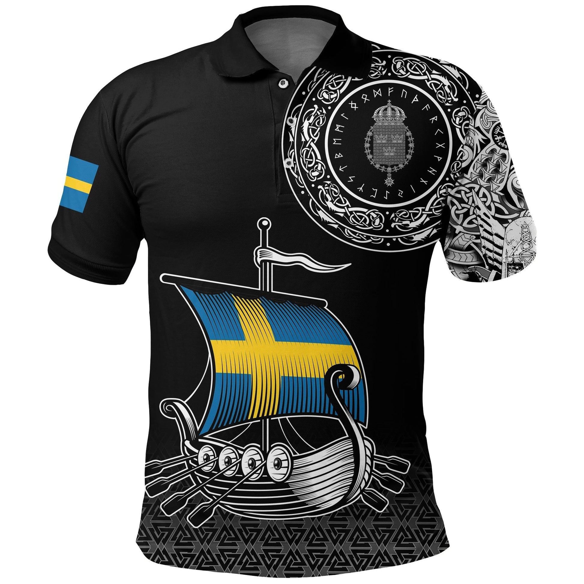 Viking Polo Shirt Swedish Drakkar RLT12