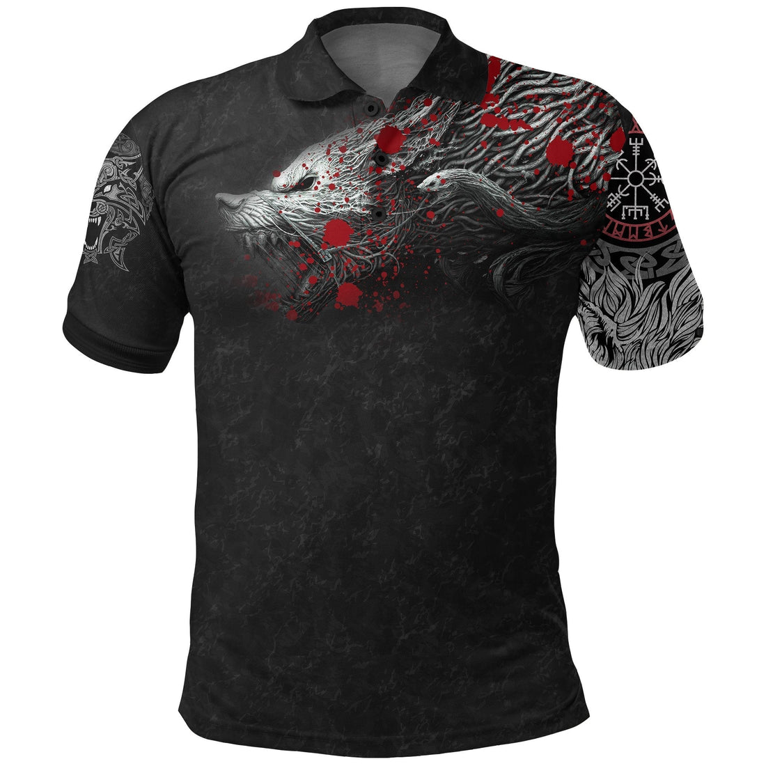 Viking Vikings Blood Polo Shirt Fenrir Blood RLT12