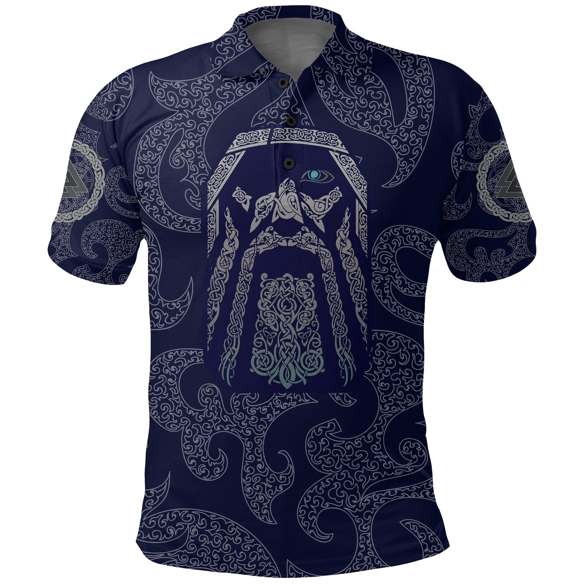 Viking Polo Shirt Odin God Tattoo RLT12