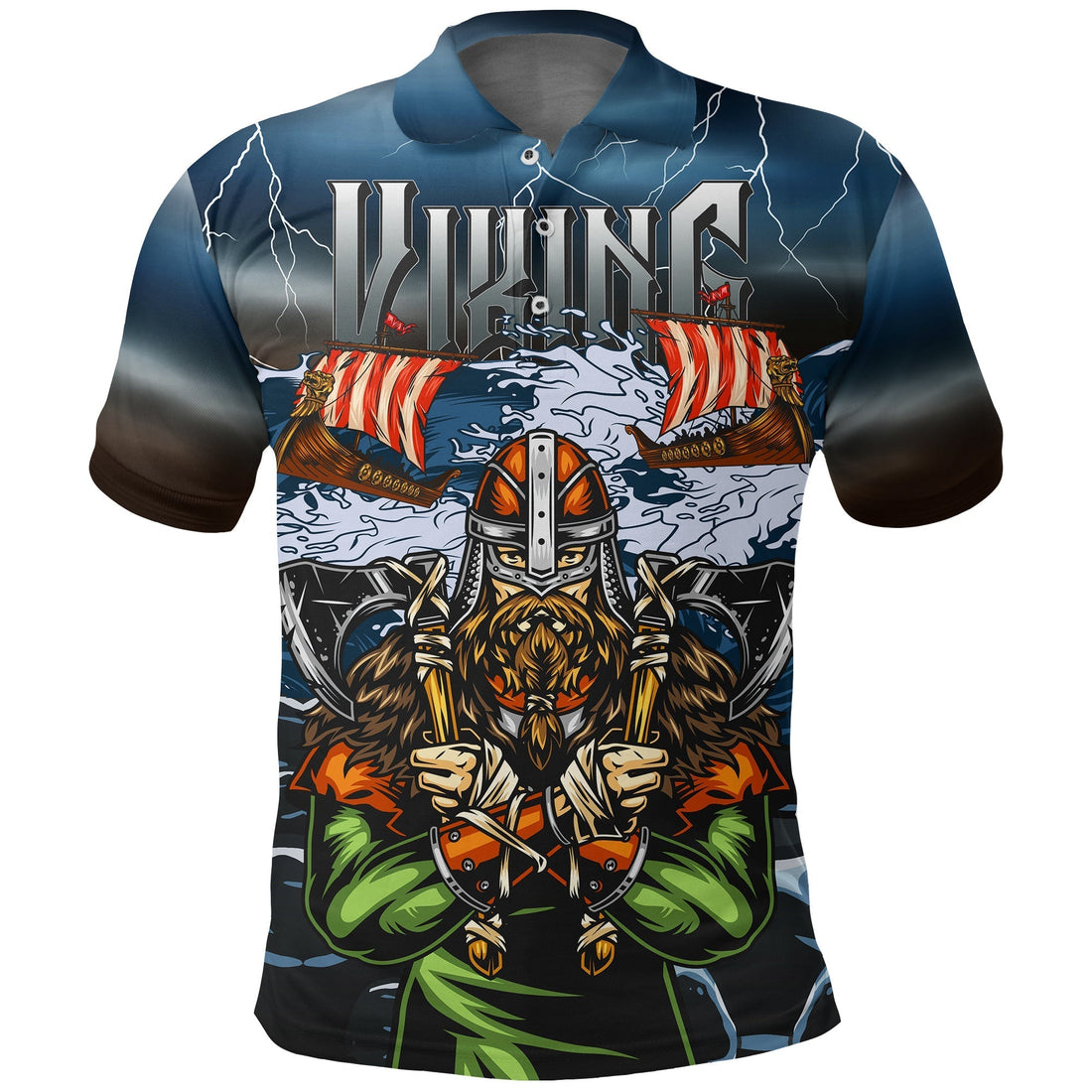 Viking Polo Shirt 3D Odin RLT12