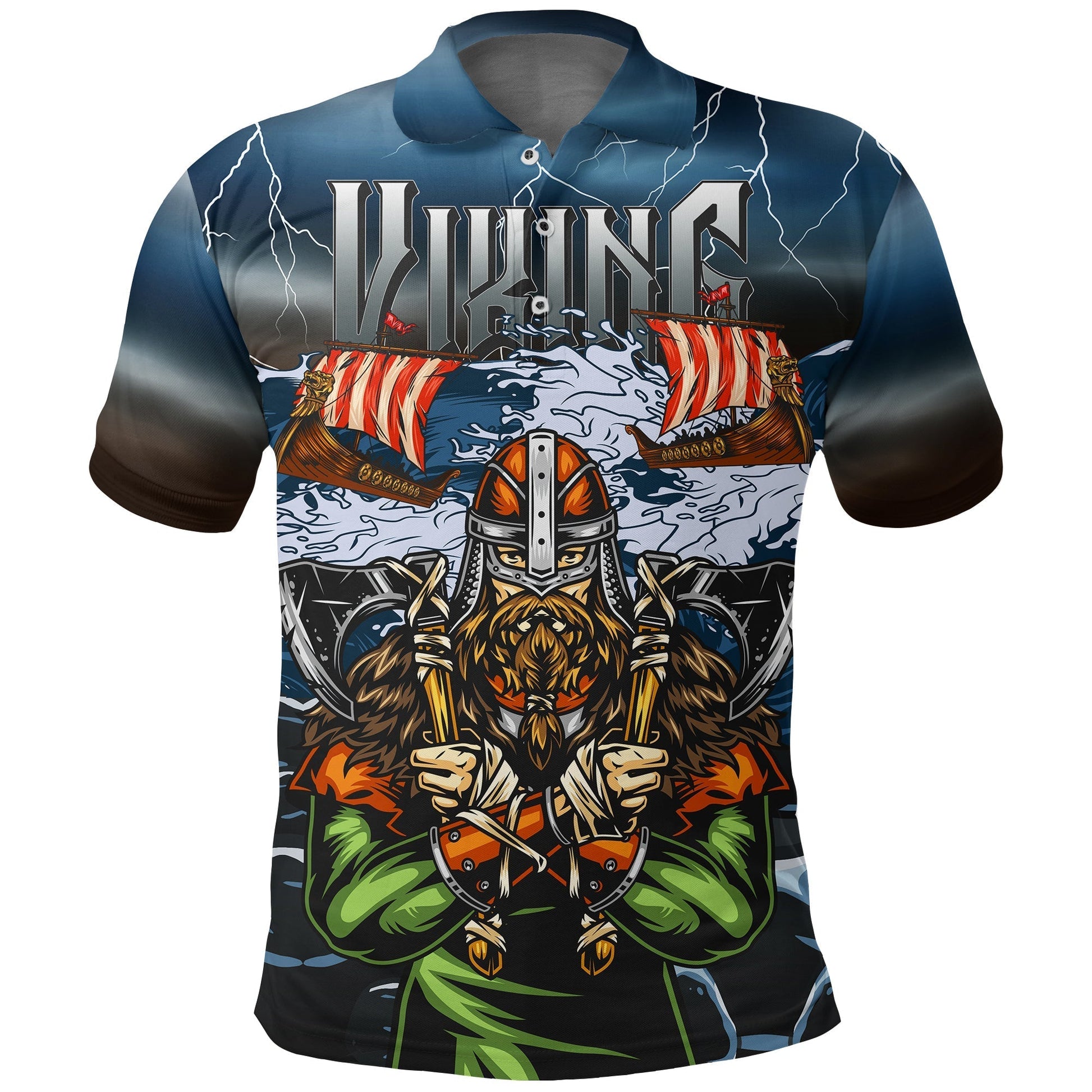 Viking Polo Shirt 3D Odin RLT12