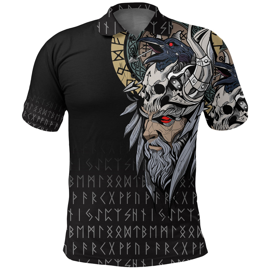 Viking Polo Shirt Viking Odin Raven RLT12
