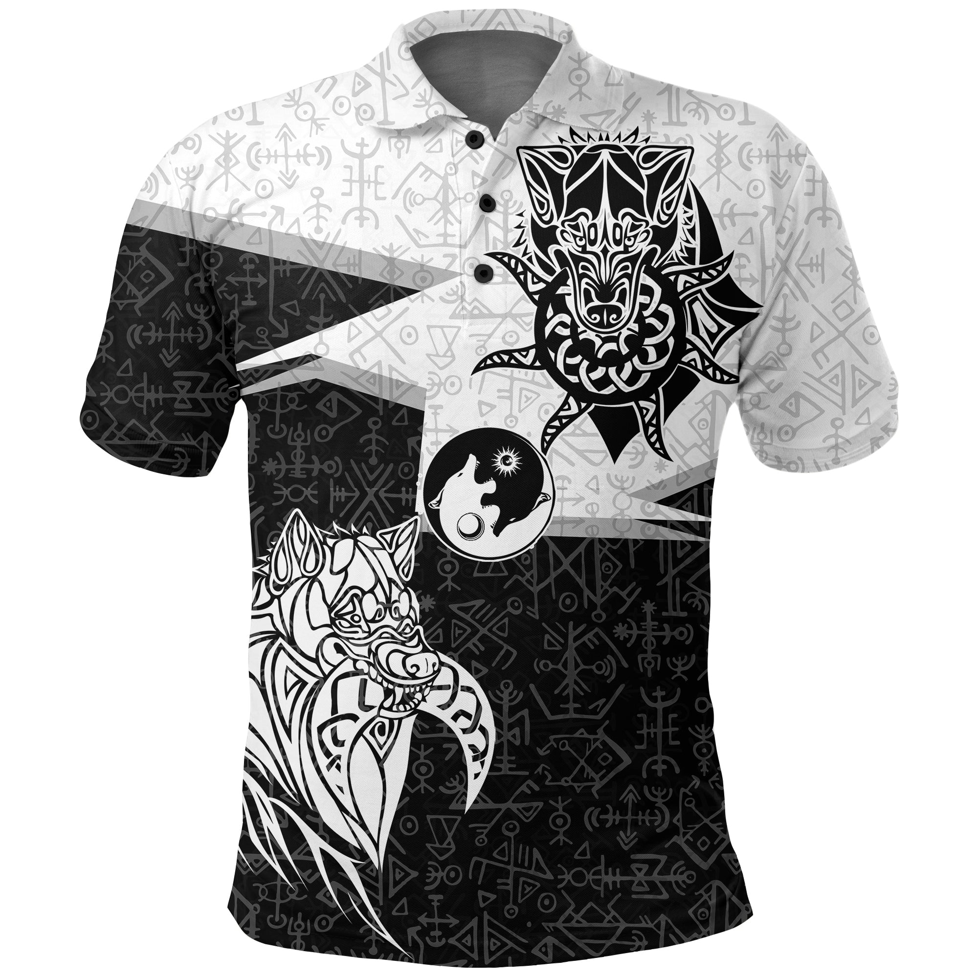 Viking Polo Shirt Skoll and Hati New Style RLT12