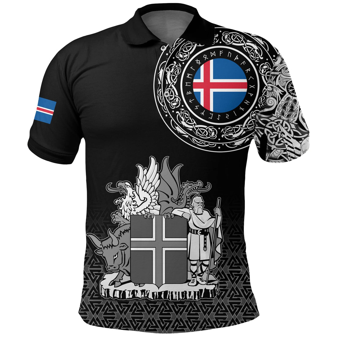 Viking Polo Shirt Iceland Coat Of Arms RLT12