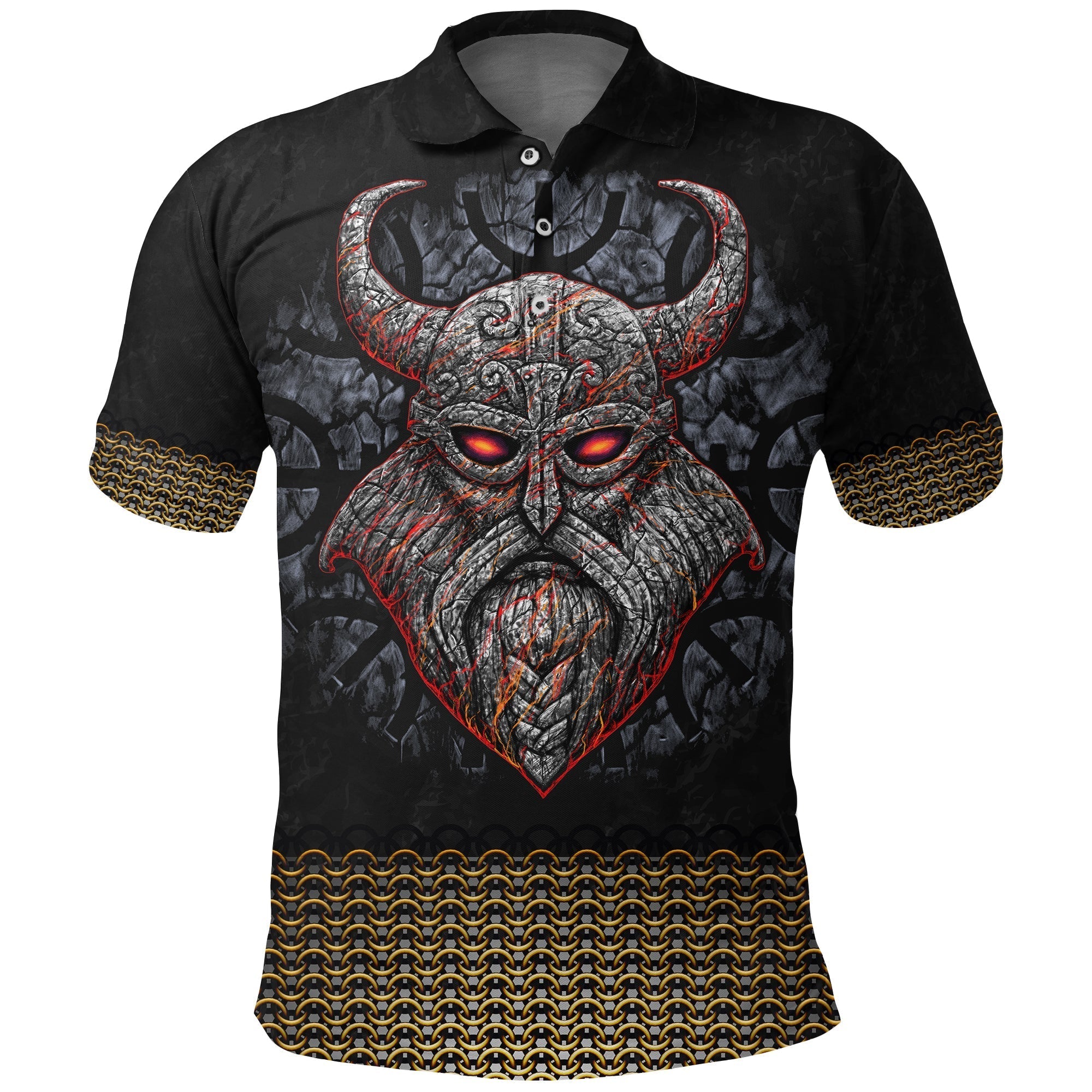 Viking Polo Shirt Armor Odin RLT12
