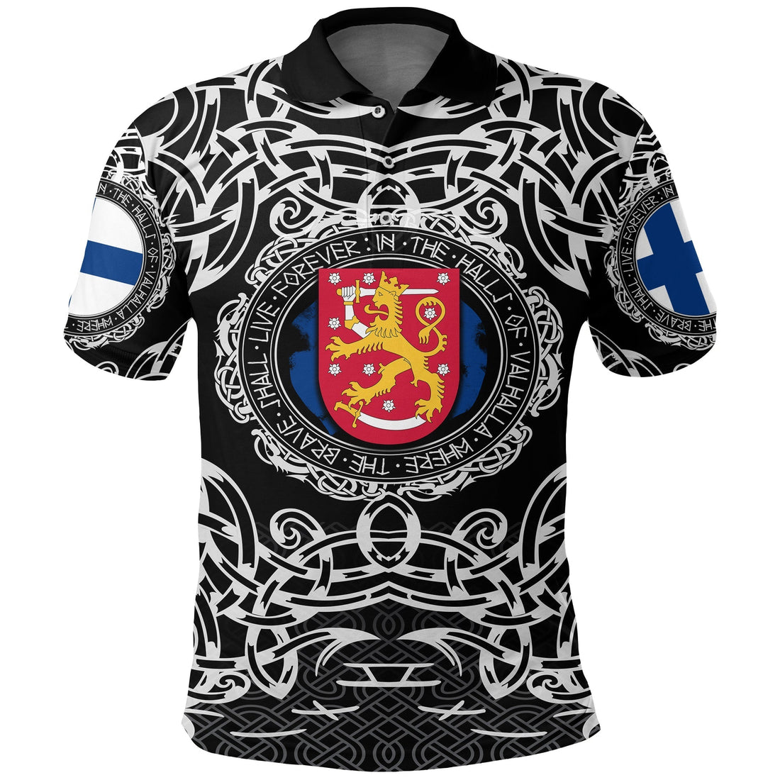 Viking Polo Shirt Finland Viking Pattern RLT12