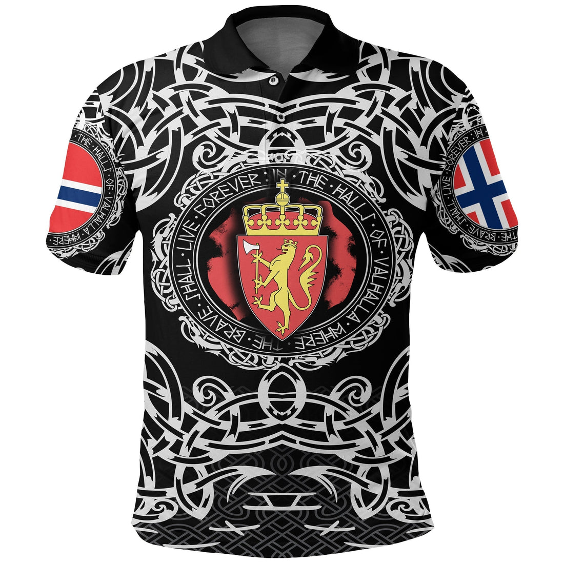 Viking Polo Shirt Norway Viking Pattern RLT12