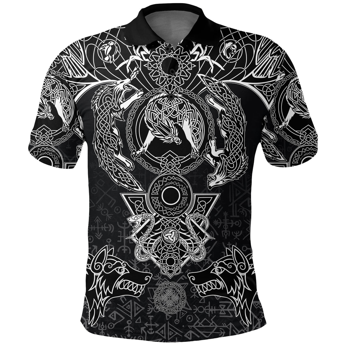 Viking Polo Shirt Fenrir and Skoll and Hati RLT12