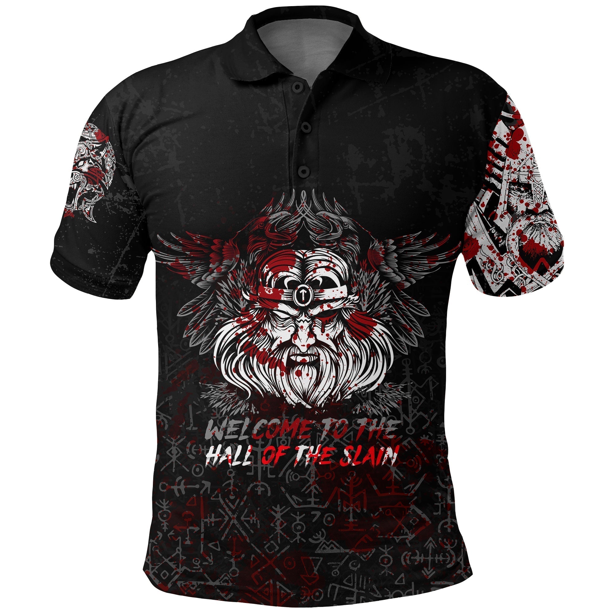 Viking Odin Viking Polo Shirt Blood RLT12
