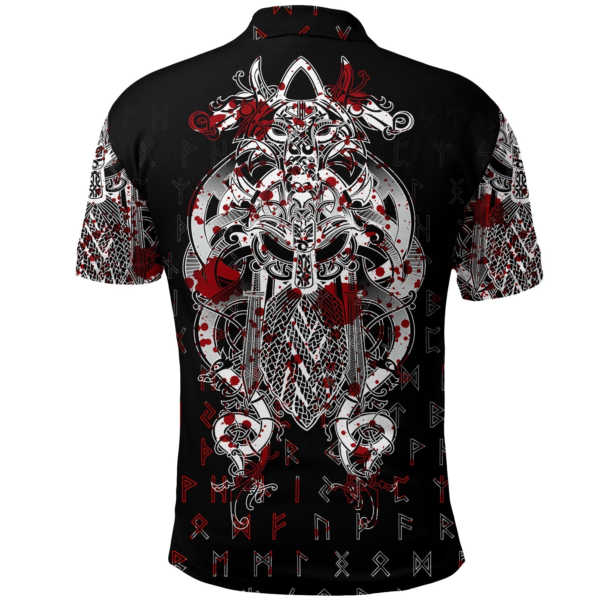 Viking Tyr Tattoo Blood Polo Shirt RLT12