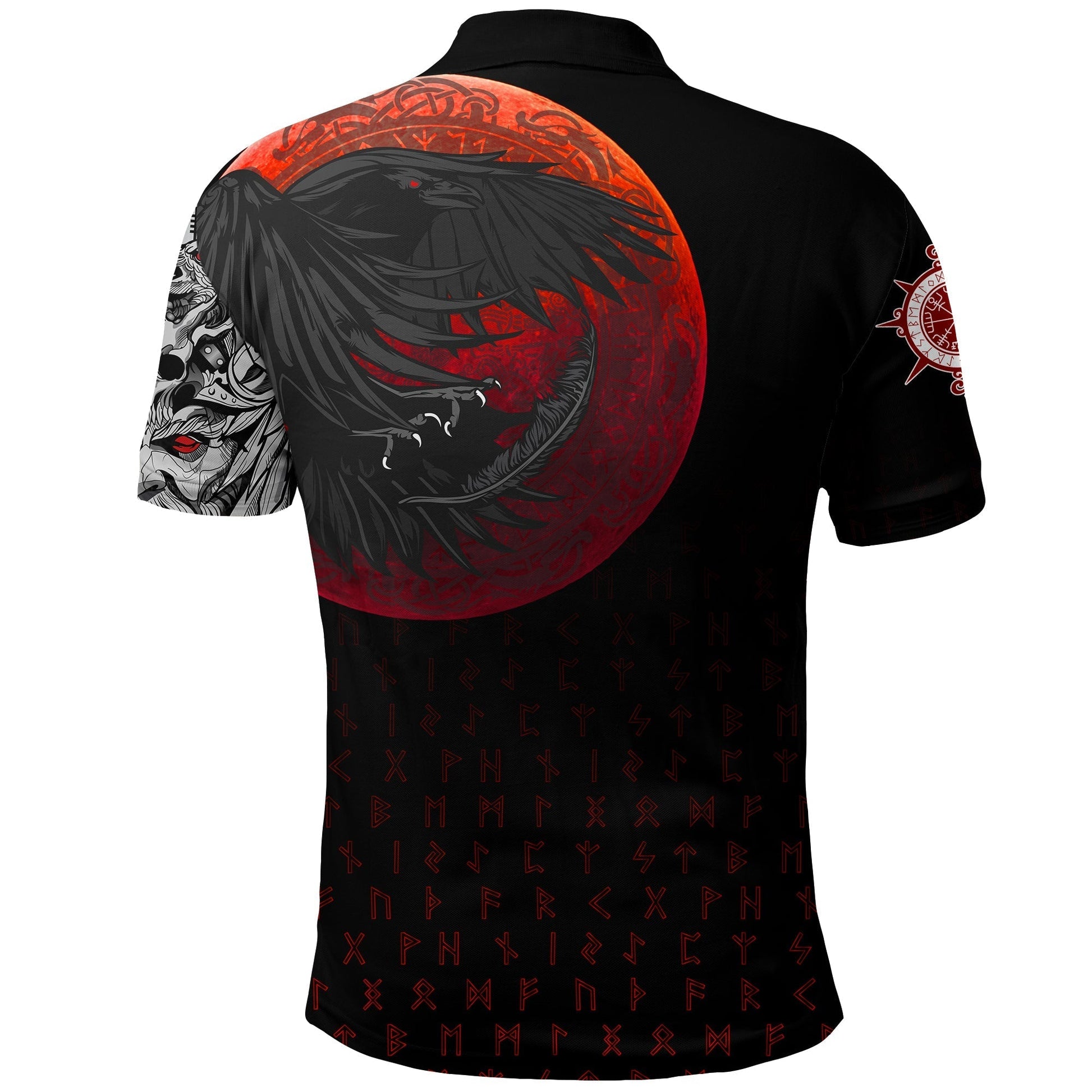 Viking Polo Shirt Viking Raven Blood Moon RLT12