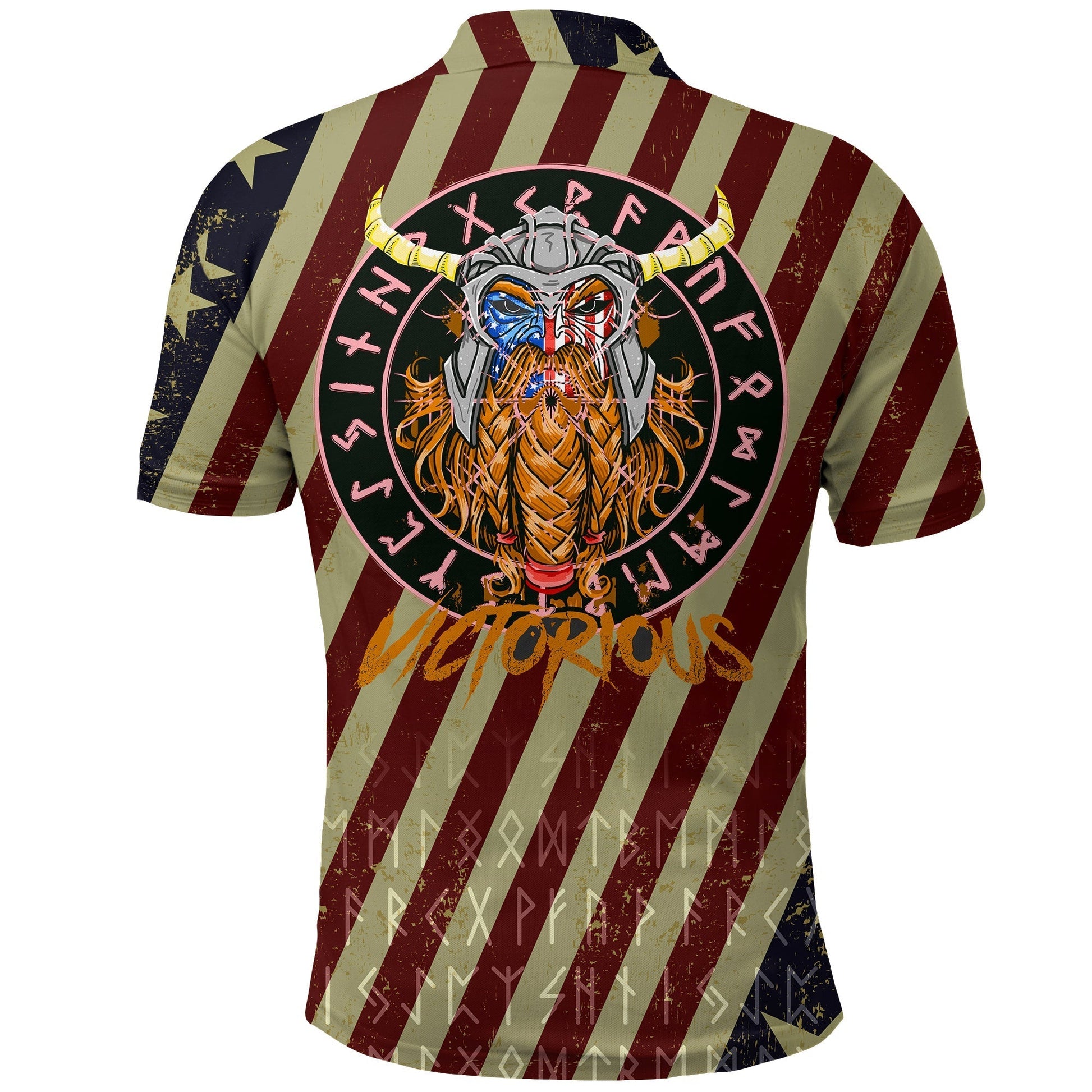 Viking Polo Shirt American Warrior Victorious RLT12
