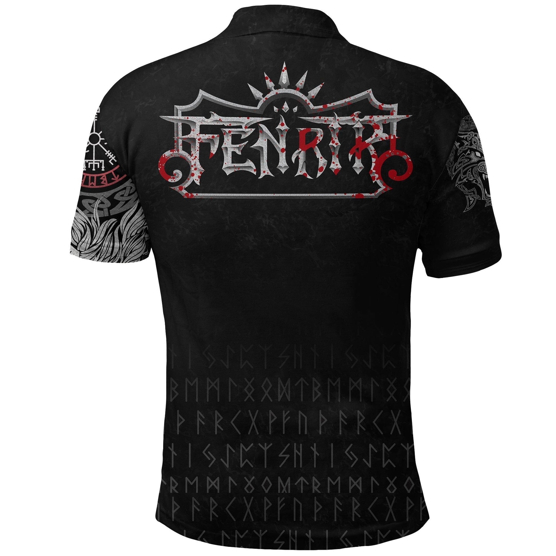 Viking Vikings Blood Polo Shirt Fenrir Blood RLT12