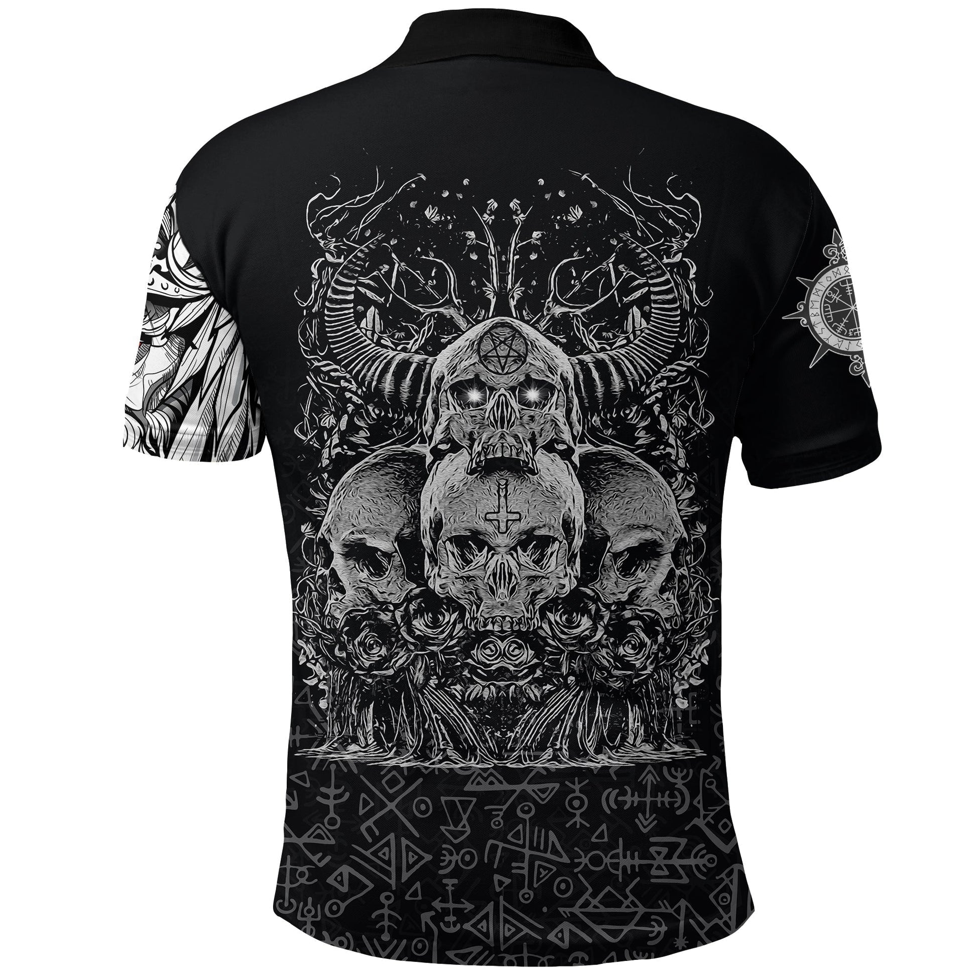 Viking Skull Honor Polo Shirt RLT12