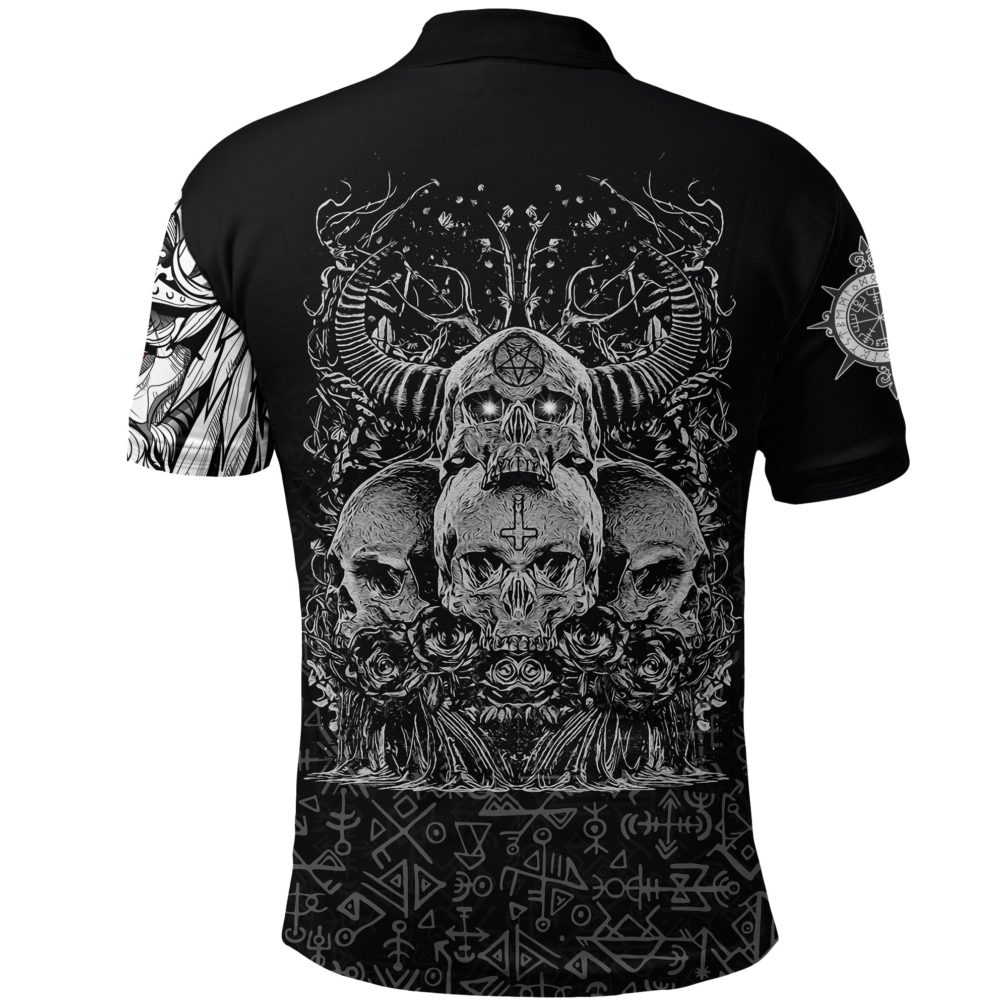 Viking Skull Honor Polo Shirt RLT12