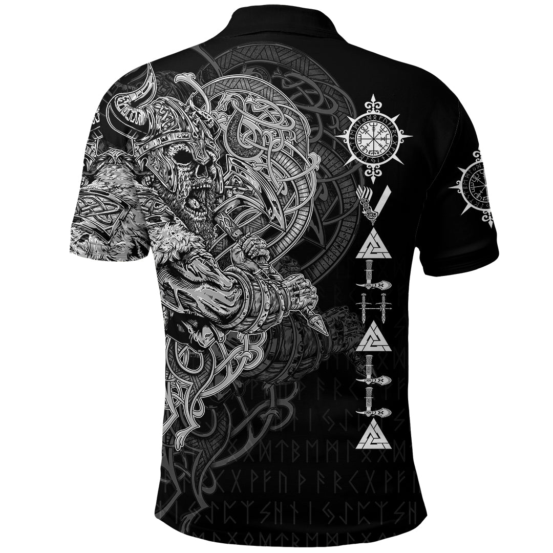 Viking Viking Warrior Valhalla Polo Shirt Style Vegvisir RLT12