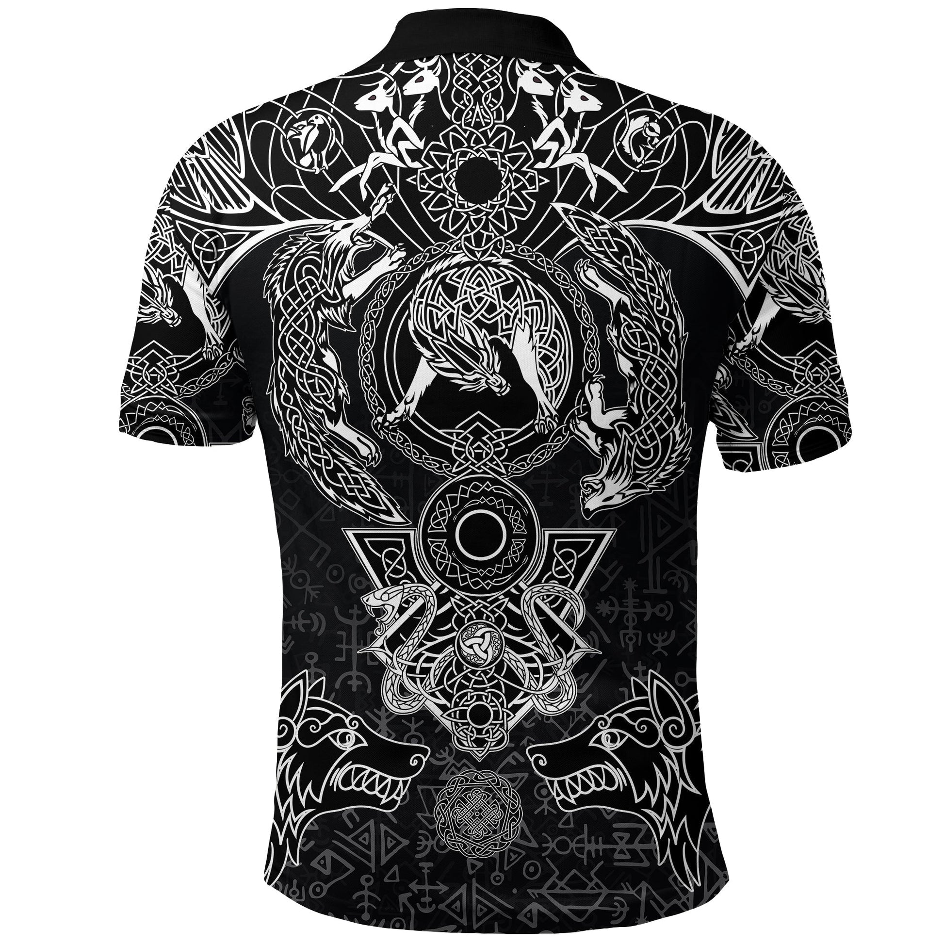 Viking Polo Shirt Fenrir and Skoll and Hati RLT12