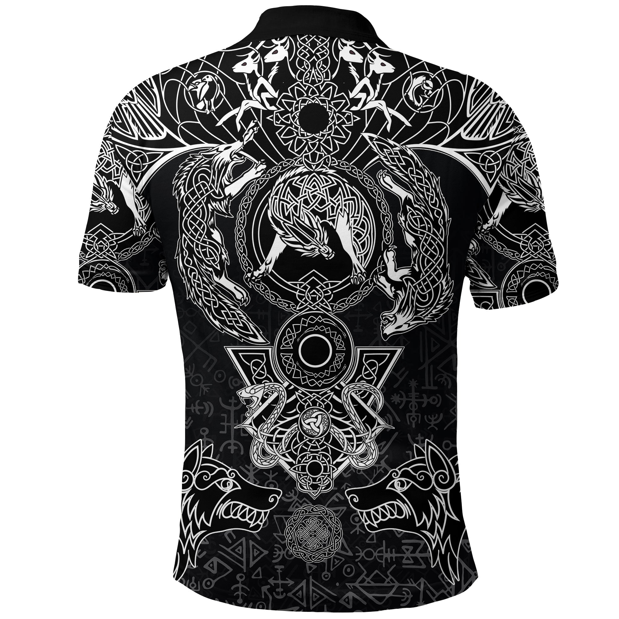 Viking Polo Shirt Fenrir and Skoll and Hati RLT12