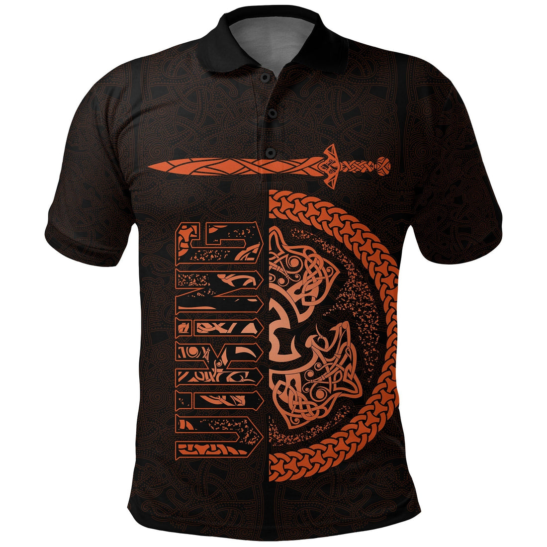 Viking Polo Shirt Fierce Wolf Totemic Animal RLT12