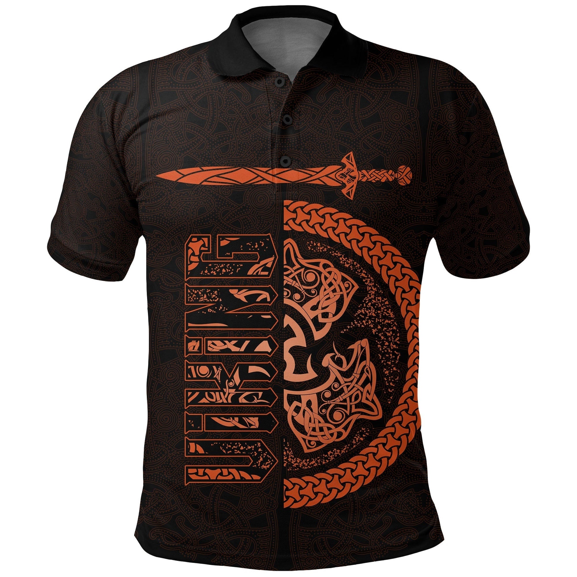 Viking Polo Shirt Fierce Wolf Totemic Animal RLT12