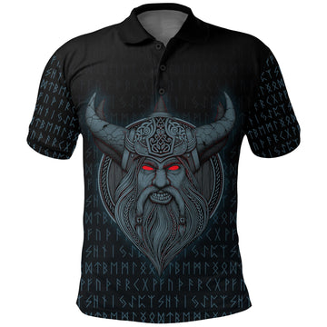 Viking Polo Shirt Odin Angry RLT12