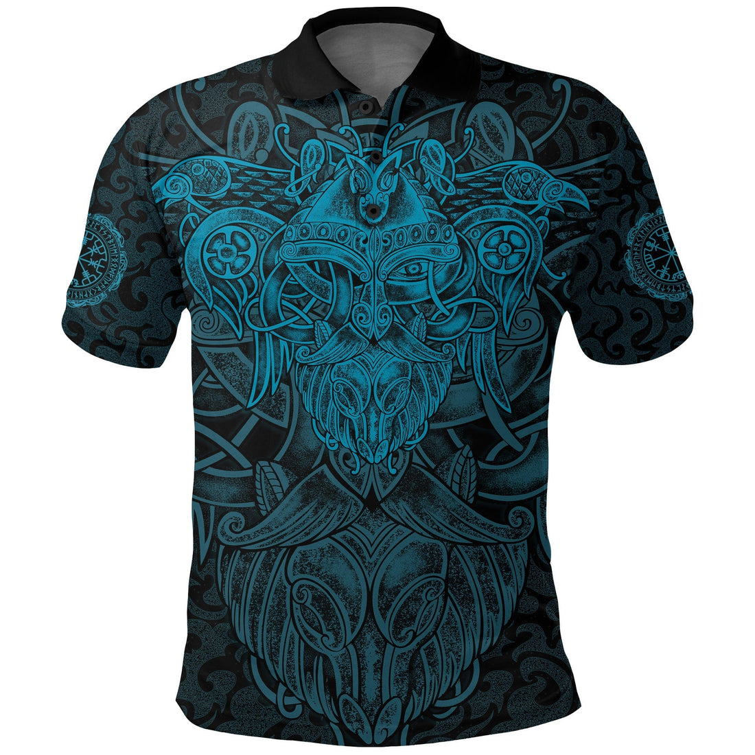 Viking Polo Shirt Odin With Raven RLT12