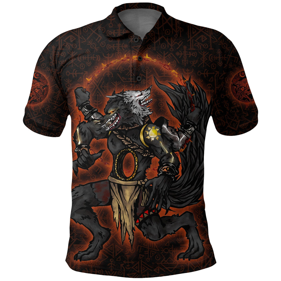 Viking Polo Shirt Skoll and Hati Artstation RLT12