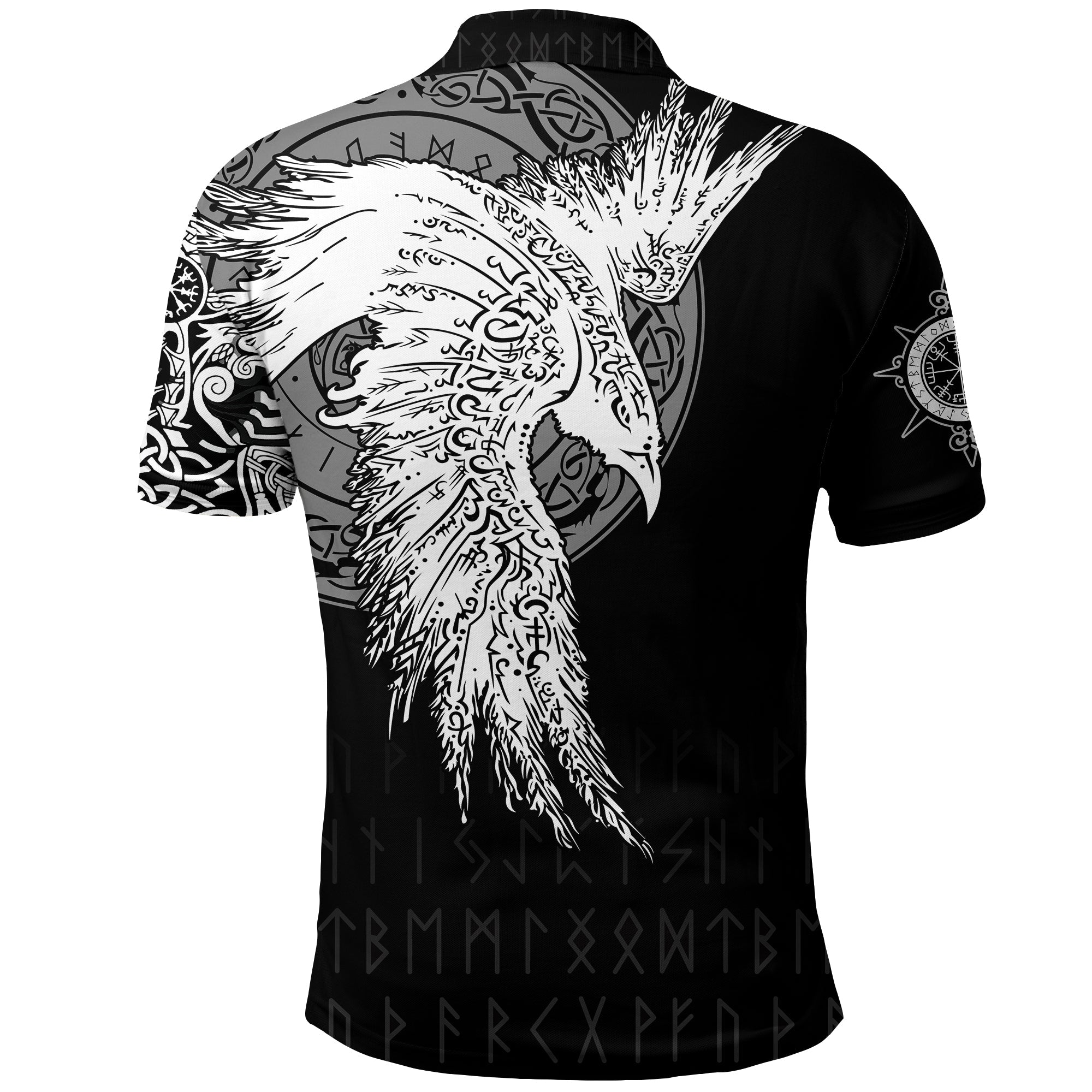 Viking Polo Shirt Mystical Raven Tattoo Special RLT12