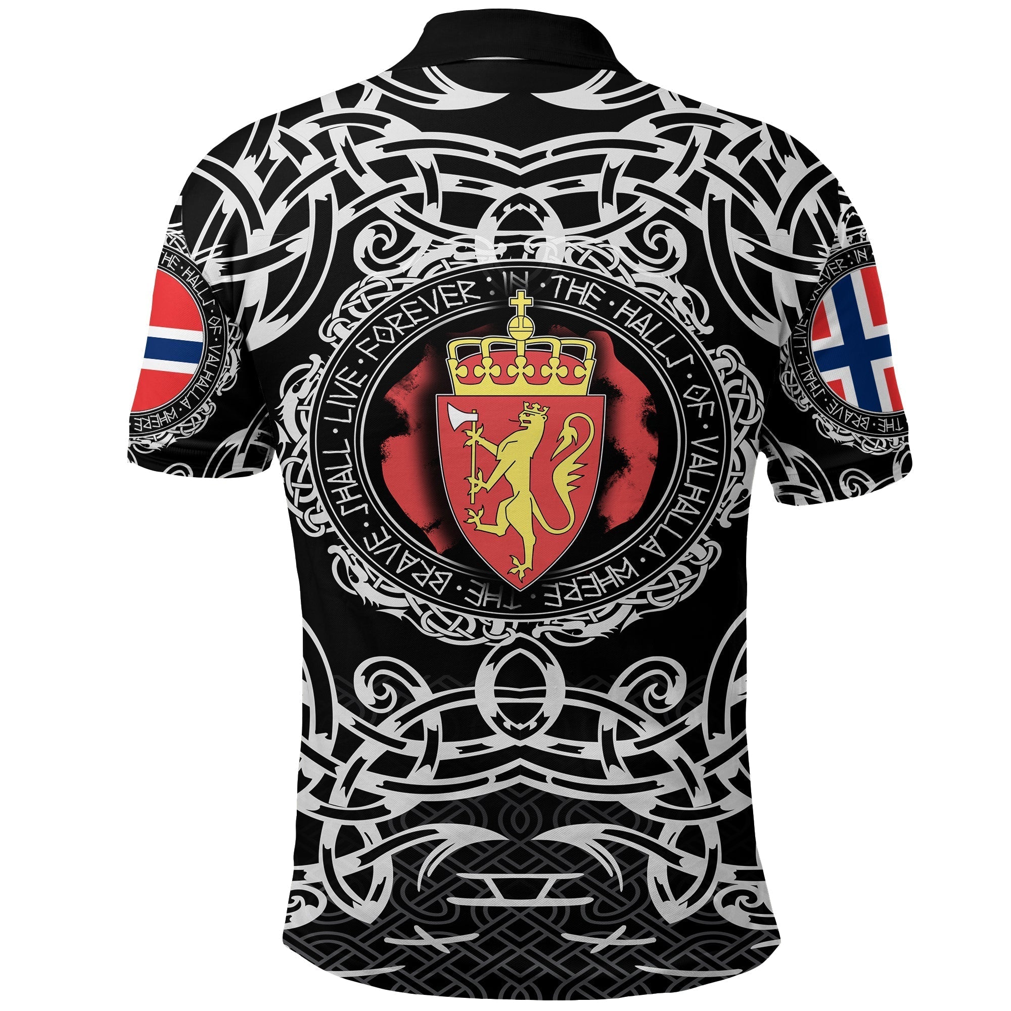 Viking Polo Shirt Norway Viking Pattern RLT12