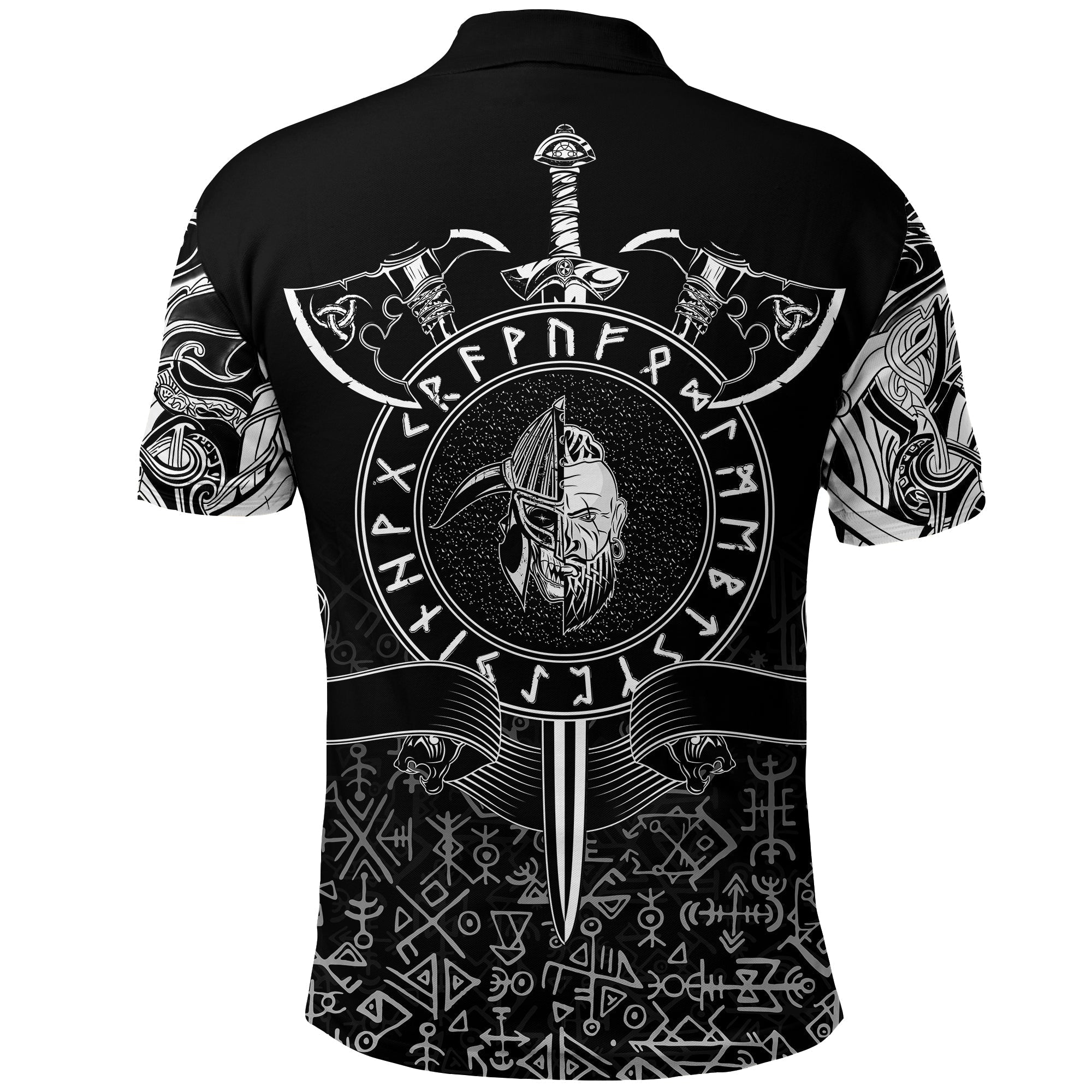 Viking Polo Shirt Valhalla and Warrior RLT12