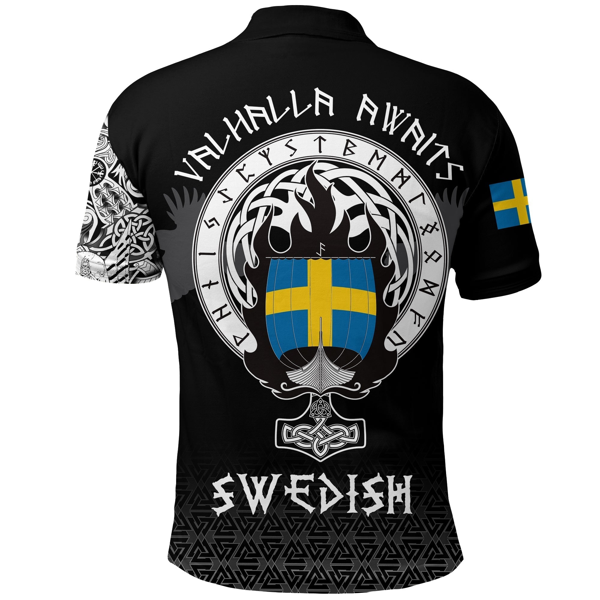 Viking Polo Shirt Swedish Drakkar RLT12